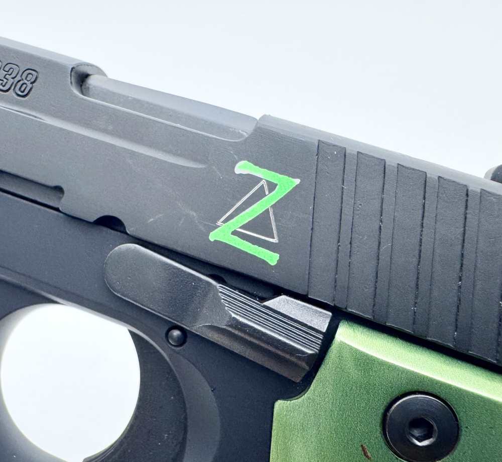 Sig Sauer P238 Zombie Edition 380ACP (2) Mags Nite Sights w/ Factory Case-img-12