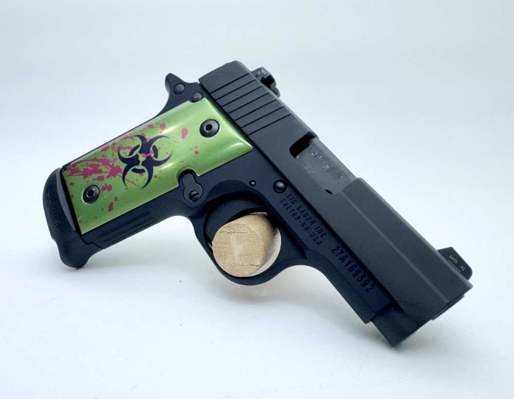 Sig Sauer P238 Zombie Edition 380ACP (2) Mags Nite Sights w/ Factory Case-img-7