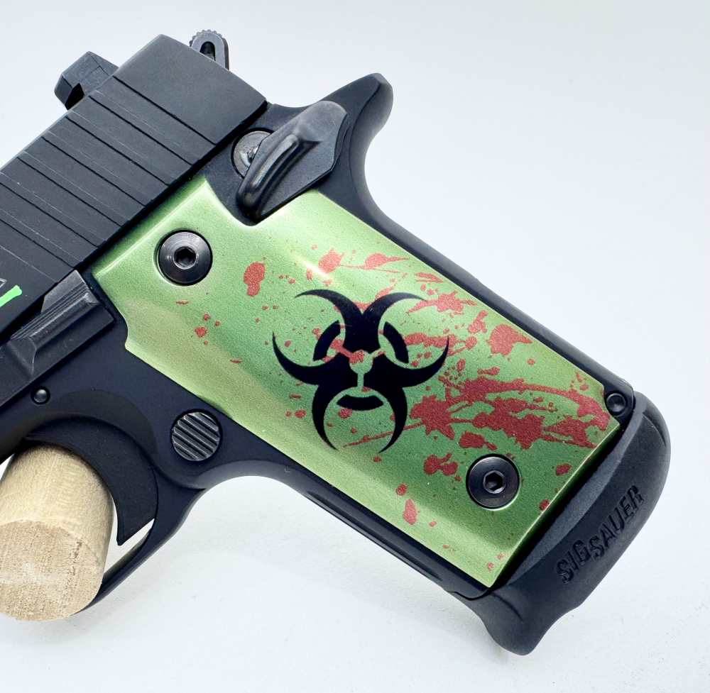Sig Sauer P238 Zombie Edition 380ACP (2) Mags Nite Sights w/ Factory Case-img-2