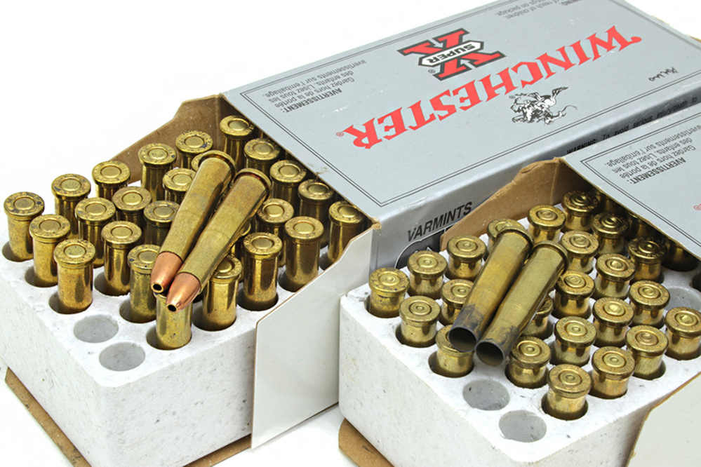 2 Boxes Winchester 22 HORNET Ammunition & Brass, 46gr HP Bullet, X22H2-img-1