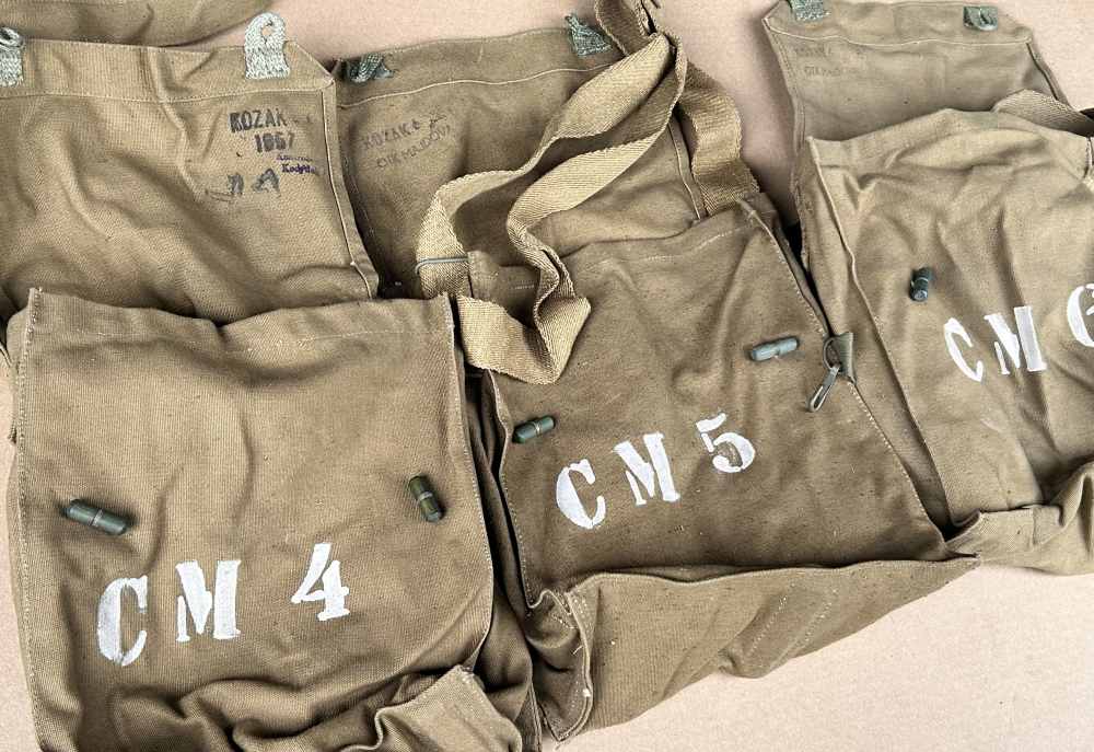 Lot of 3 Czech Millitary Bread Bag in Numerical Order-img-1