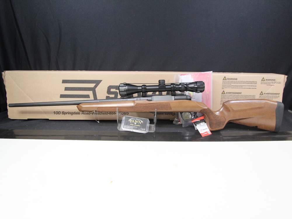 NIB SAVAGE AXIS II XP BOLT ACTION RIFLE 22-250 22" 4+1 32258 WOOD W/ SCOPE-img-1
