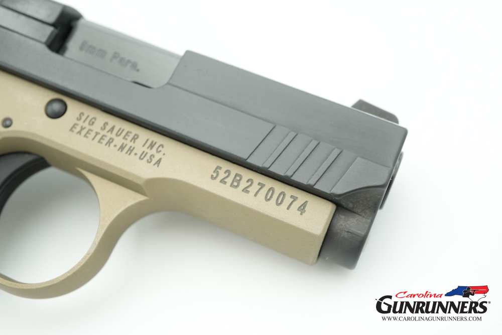 SIG Sauer P938 Semi-Auto Pistol 9mm 3" Barrel Tan Black G10 Grips-img-14