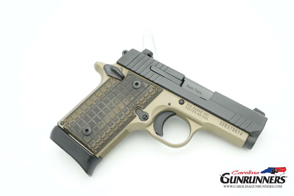 SIG Sauer P938 Semi-Auto Pistol 9mm 3" Barrel Tan Black G10 Grips-img-12