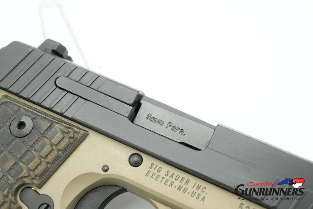 SIG Sauer P938 Semi-Auto Pistol 9mm 3" Barrel Tan Black G10 Grips-img-16