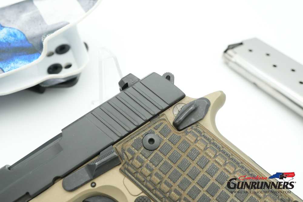 SIG Sauer P938 Semi-Auto Pistol 9mm 3" Barrel Tan Black G10 Grips-img-5