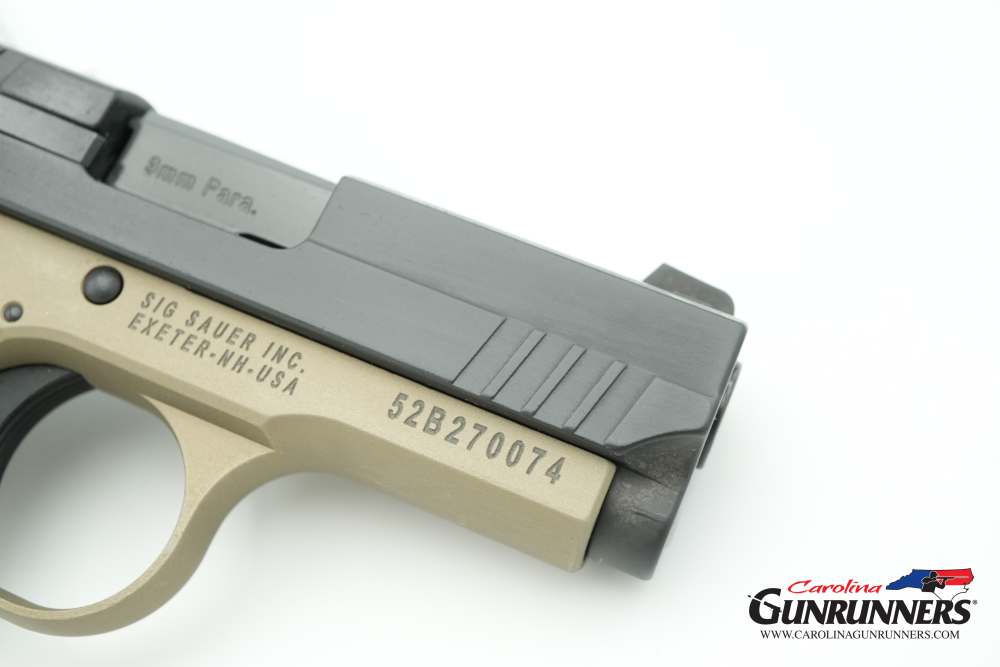 SIG Sauer P938 Semi-Auto Pistol 9mm 3" Barrel Tan Black G10 Grips-img-13