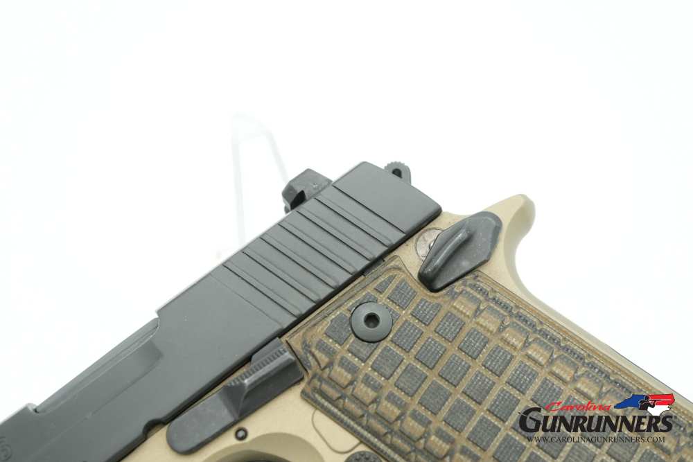 SIG Sauer P938 Semi-Auto Pistol 9mm 3" Barrel Tan Black G10 Grips-img-10