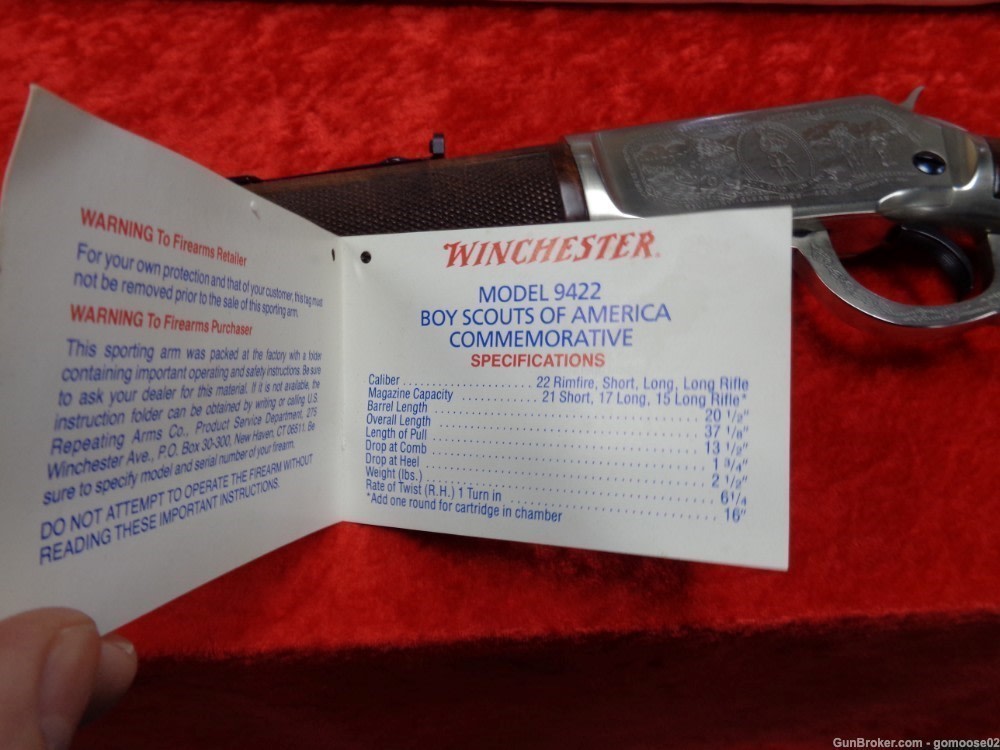 WINCHESTER Model 9422 BOY SCOUT Commemorative High Grade Wood 94 22 I TRADE-img-52