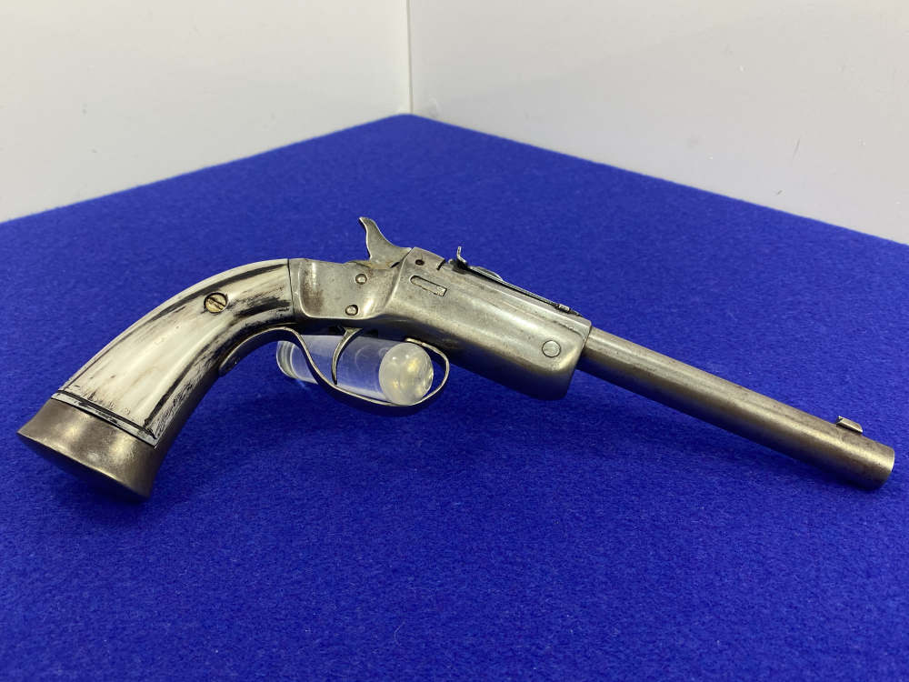 Stevens Tip-Up Target Pistol .22 RF Nickel 6" *ANTIQUE SINGLE-SHOT*-img-8