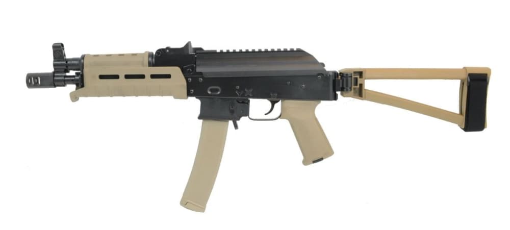 PSA AK-V 9mm MOE Triangle Side Folding Brace Pistol FDE No CC Fee NEW-img-1