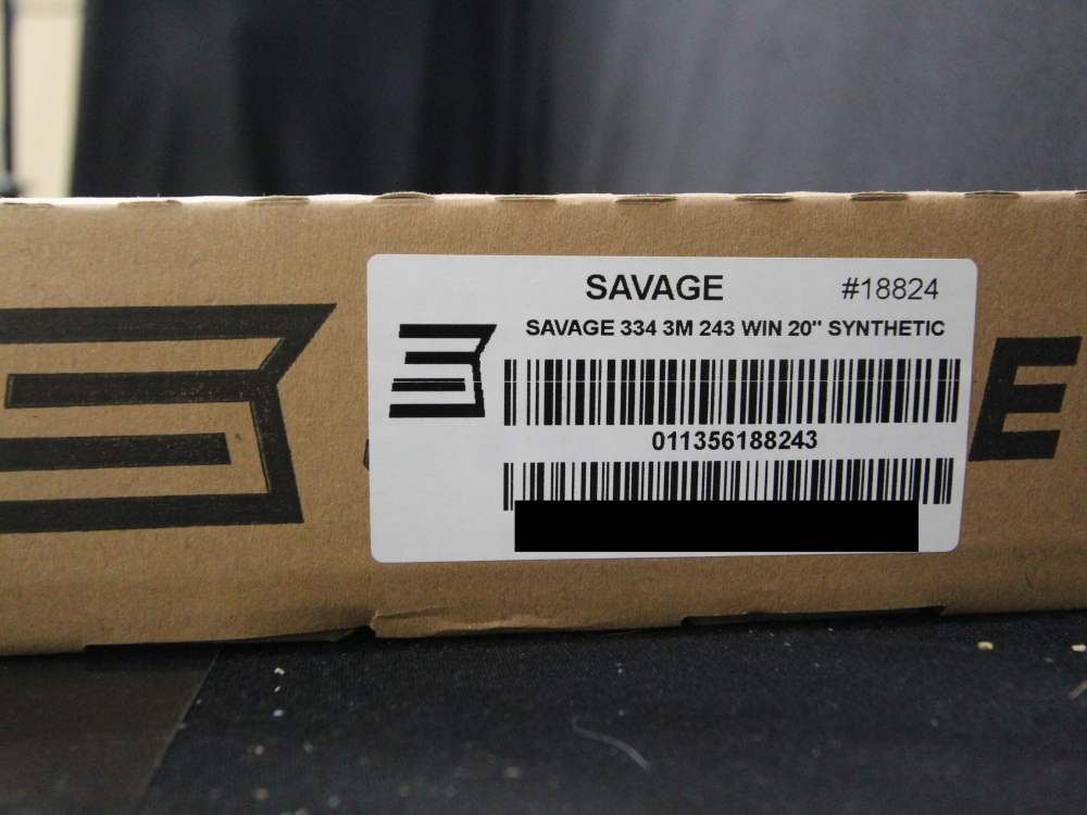 NIB SAVAGE 334 3M BOLT ACTION RIFLE .243 20" 3+1 18824 BLK SYN-img-2