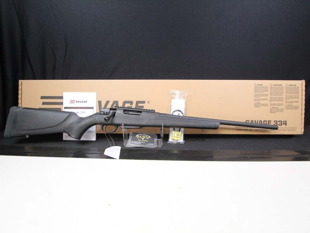 NIB SAVAGE 334 3M BOLT ACTION RIFLE .243 20" 3+1 18824 BLK SYN-img-0