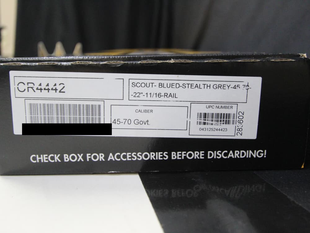 NIB CVA SCOUT V3 SINGLE SHOT RIFLE 45-70 22" STEALTH GREY TB CR4442-img-2