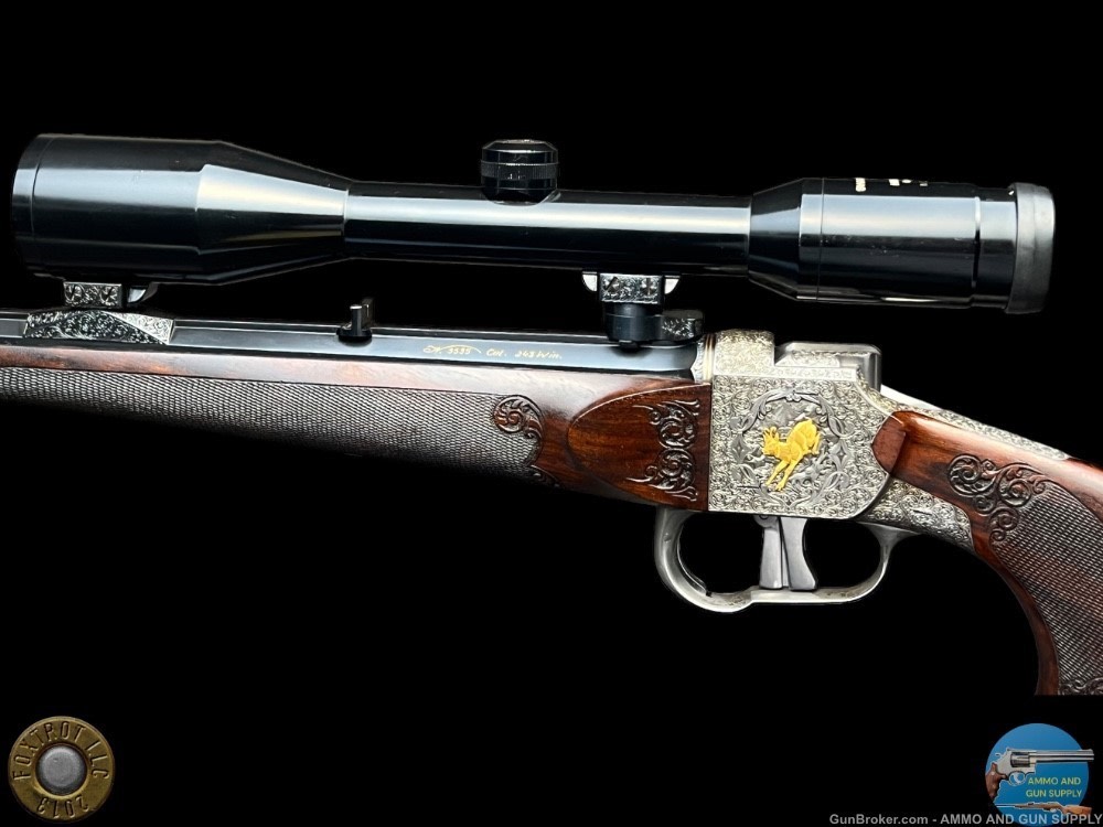 JAGDWAFFEN HAMBRUSCH DELUXE HEEREN ACTION 243 - FULLY ENGRAVED- OCTAGON BBL-img-34