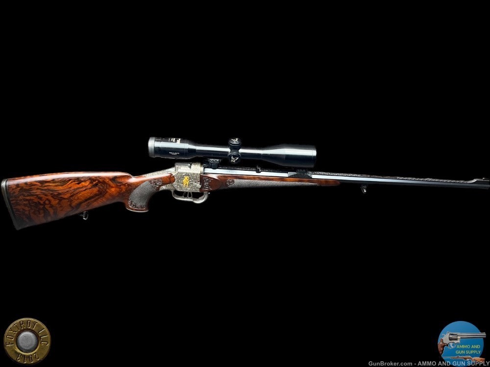 JAGDWAFFEN HAMBRUSCH DELUXE HEEREN ACTION 243 - FULLY ENGRAVED- OCTAGON BBL-img-41