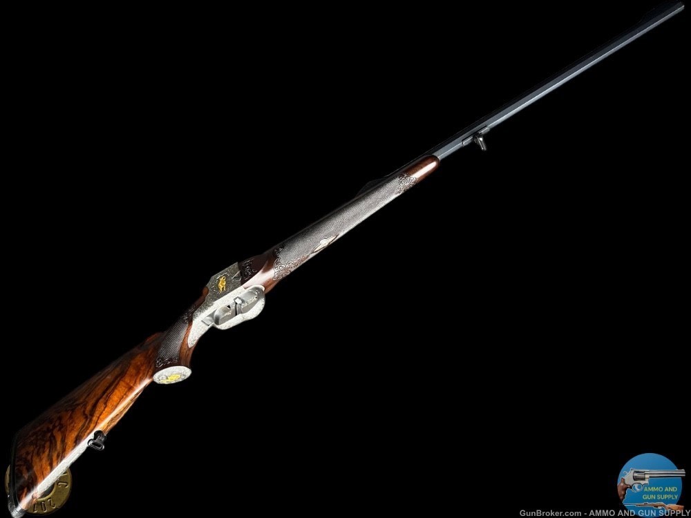 JAGDWAFFEN HAMBRUSCH DELUXE HEEREN ACTION 243 - FULLY ENGRAVED- OCTAGON BBL-img-1