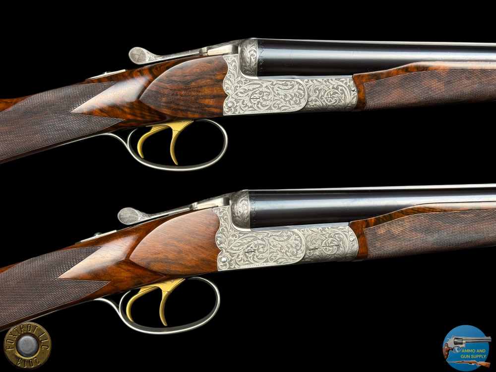 EXHIBITION PAIR - TOMASONI ENGRAVED - PERUGINI & VISINI 20 GA 3" - 30" BBLS-img-8
