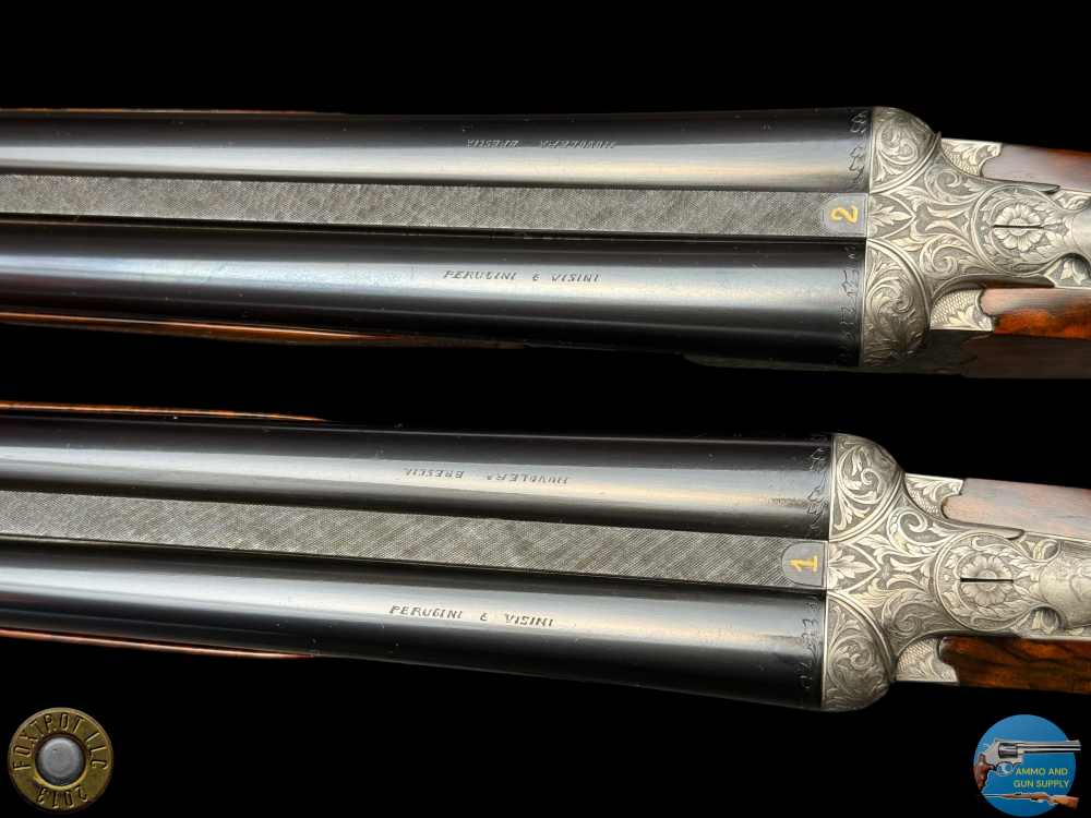 EXHIBITION PAIR - TOMASONI ENGRAVED - PERUGINI & VISINI 20 GA 3" - 30" BBLS-img-15