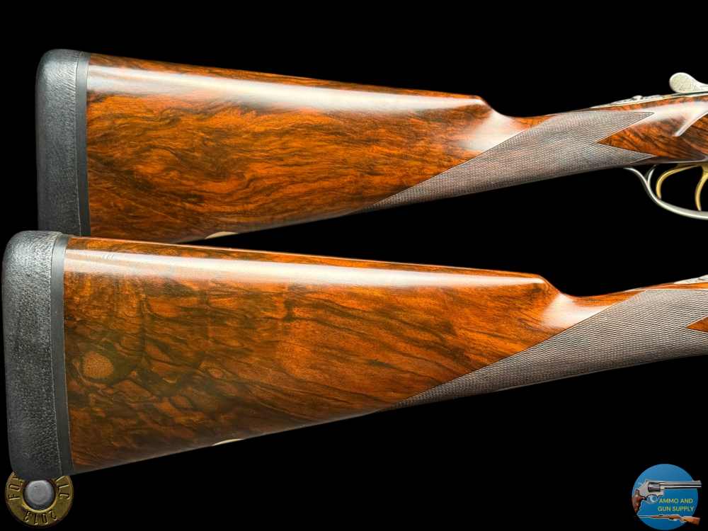 EXHIBITION PAIR - TOMASONI ENGRAVED - PERUGINI & VISINI 20 GA 3" - 30" BBLS-img-5