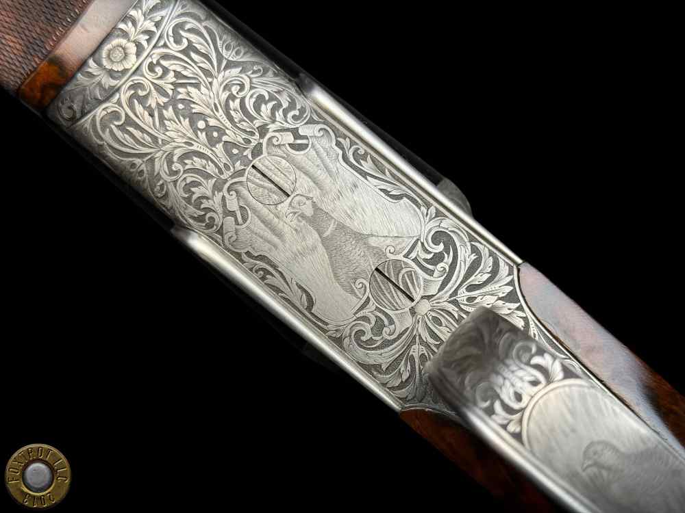 EXHIBITION PAIR - TOMASONI ENGRAVED - PERUGINI & VISINI 20 GA 3" - 30" BBLS-img-20