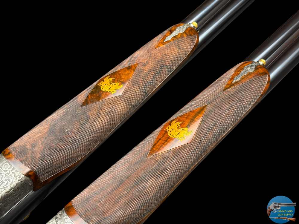 EXHIBITION PAIR - TOMASONI ENGRAVED - PERUGINI & VISINI 20 GA 3" - 30" BBLS-img-11