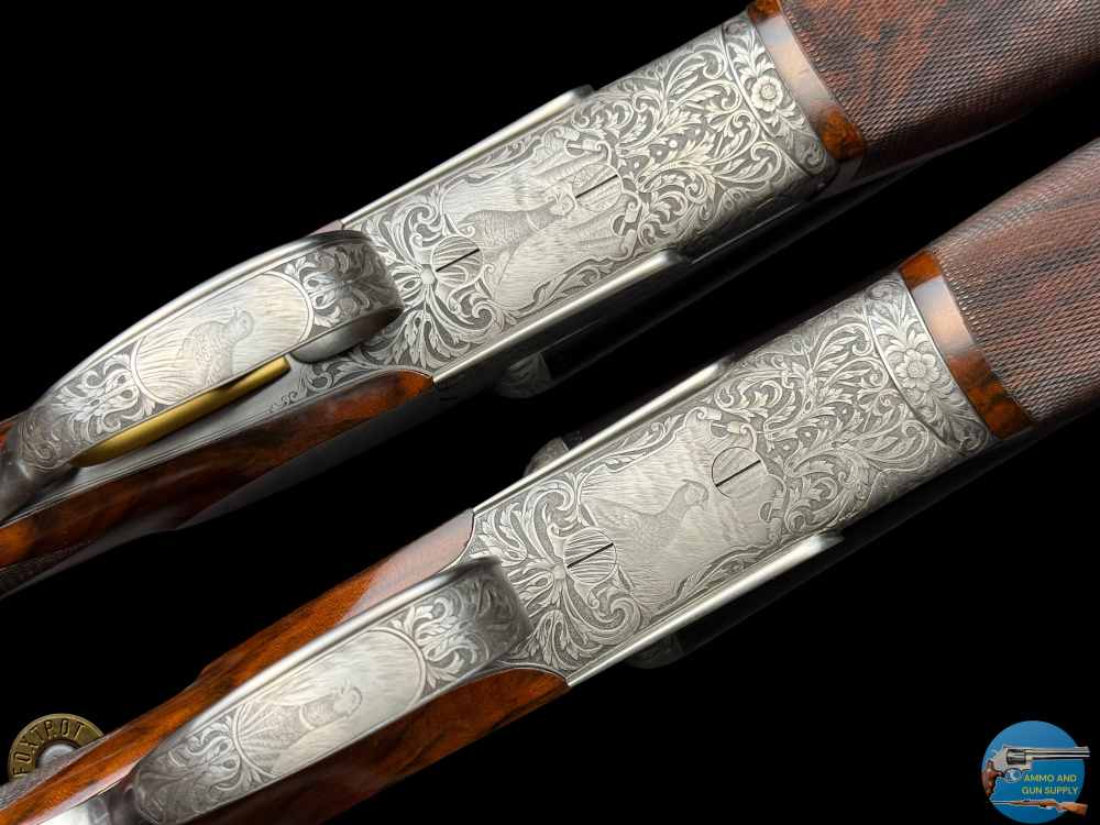 EXHIBITION PAIR - TOMASONI ENGRAVED - PERUGINI & VISINI 20 GA 3" - 30" BBLS-img-9