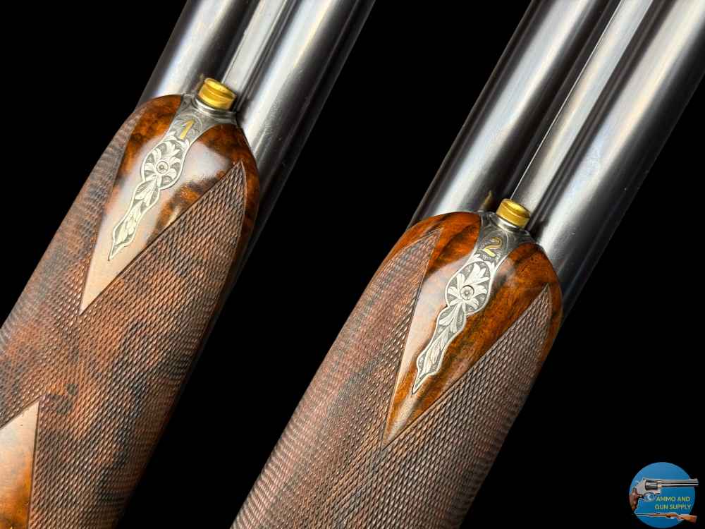 EXHIBITION PAIR - TOMASONI ENGRAVED - PERUGINI & VISINI 20 GA 3" - 30" BBLS-img-17