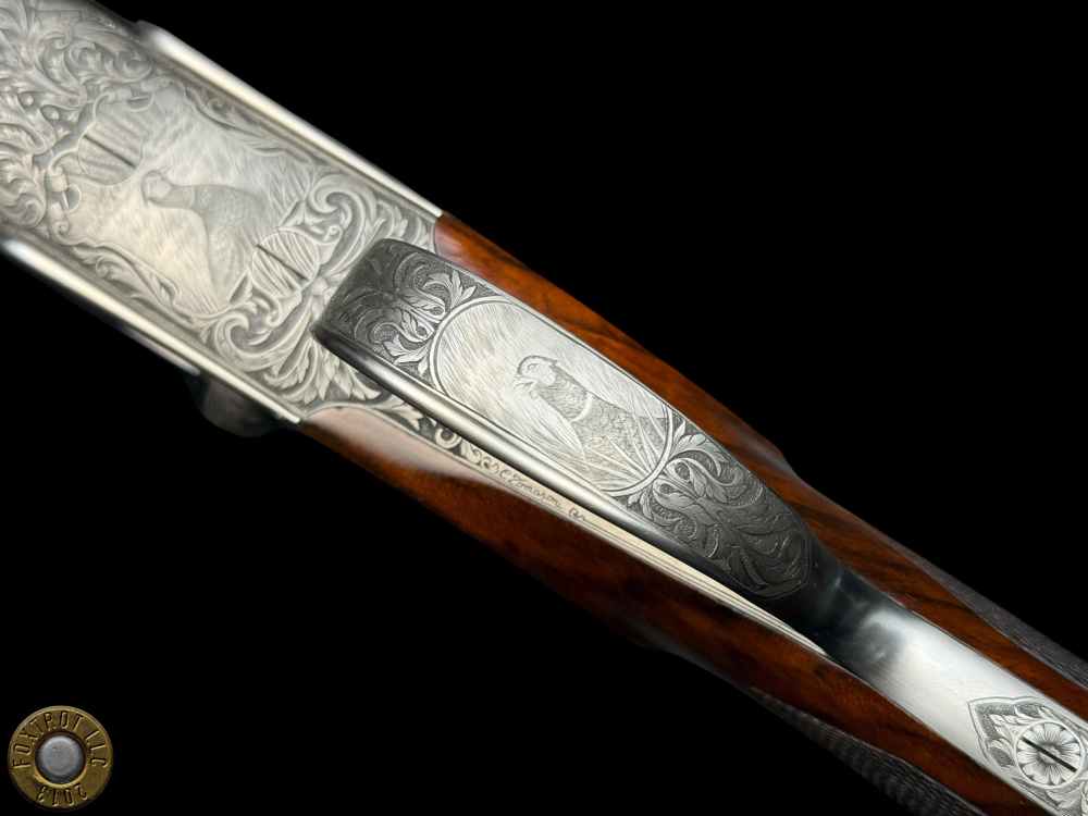 EXHIBITION PAIR - TOMASONI ENGRAVED - PERUGINI & VISINI 20 GA 3" - 30" BBLS-img-23
