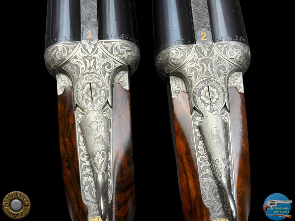 EXHIBITION PAIR - TOMASONI ENGRAVED - PERUGINI & VISINI 20 GA 3" - 30" BBLS-img-14