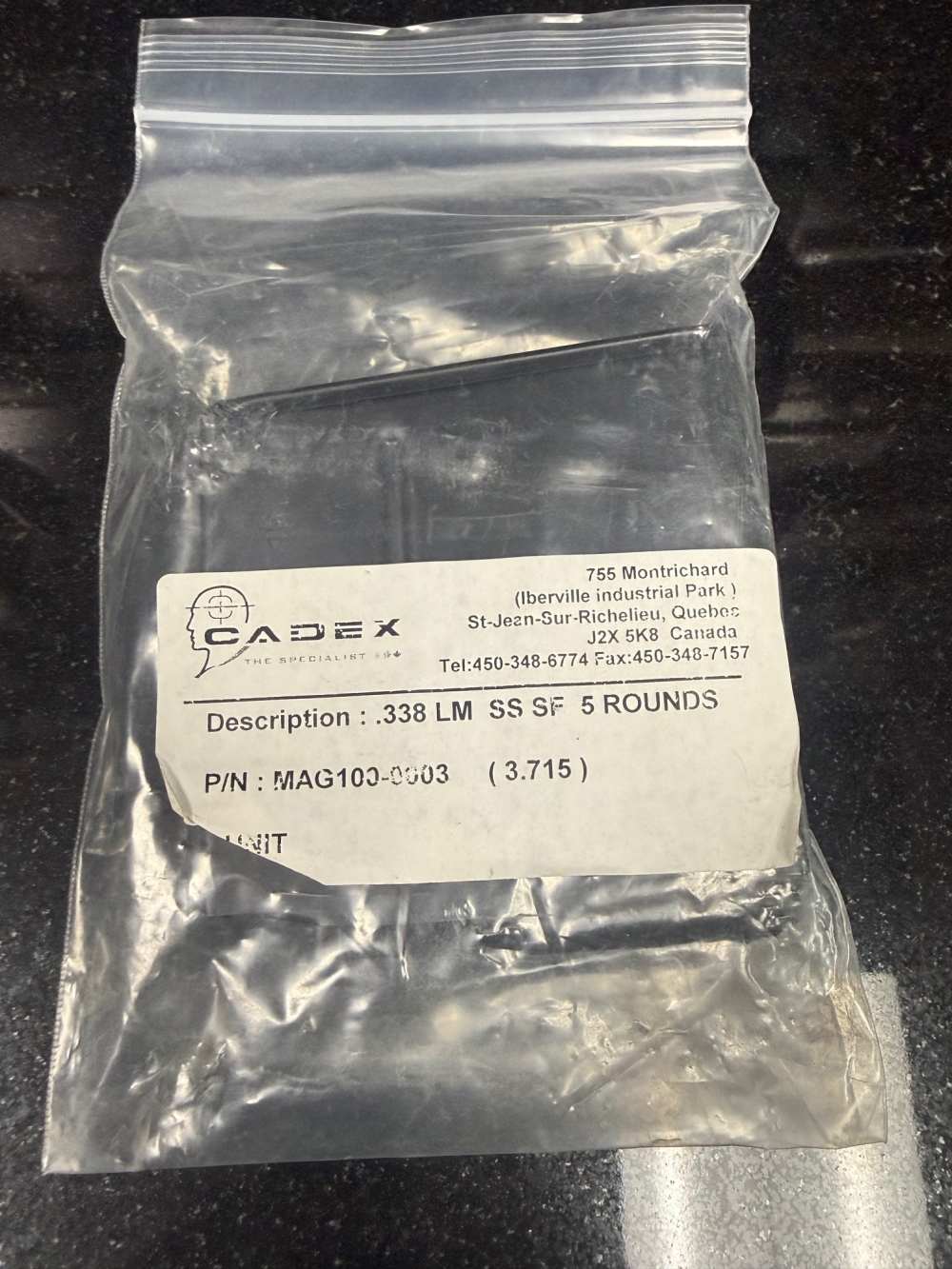Cadex AICS .338 LM SSSF 5 rd Magazine-img-1