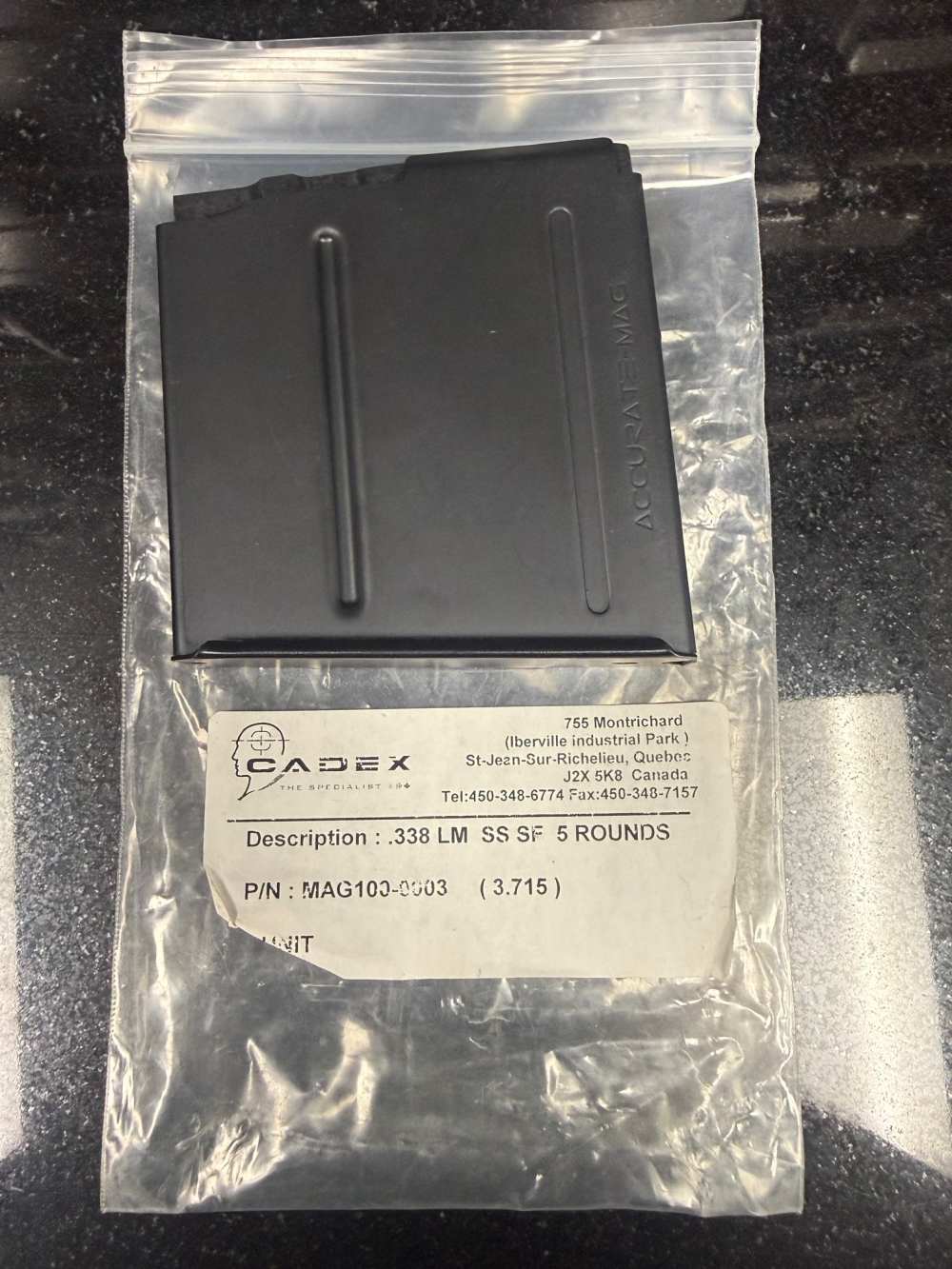Cadex AICS .338 LM SSSF 5 rd Magazine-img-0