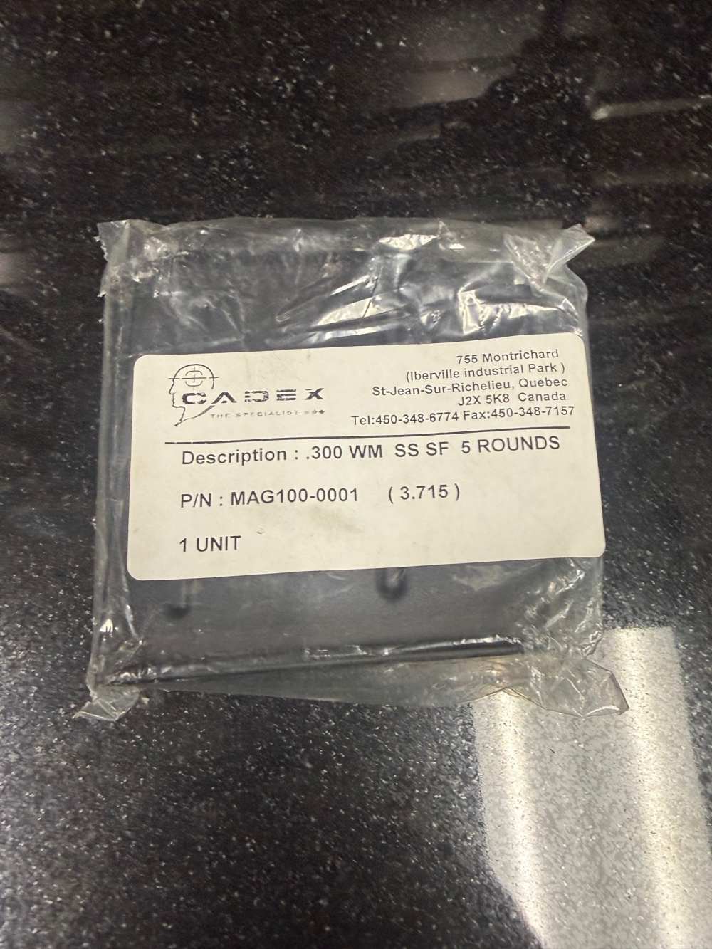 Cadex AICS .300 WM SSSF 5rd Magazine-img-0