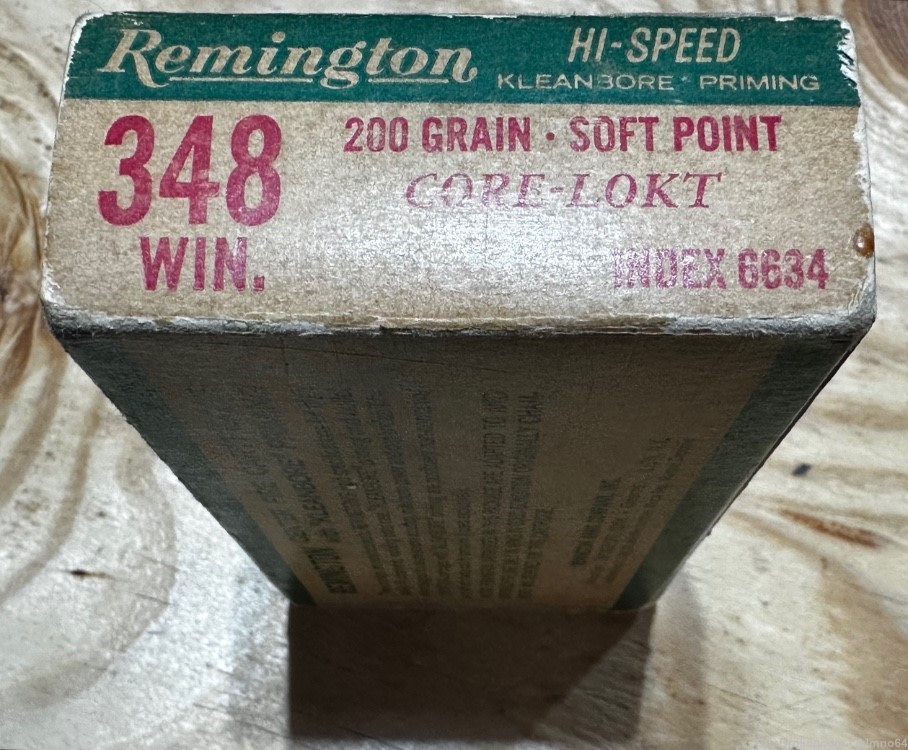 20 rounds of new old stock Remington 348 Win 200 grain SP Core-Lokt ammo-img-0