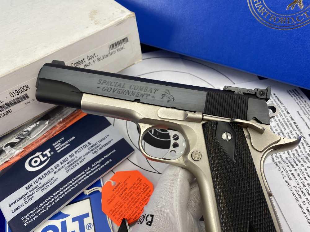 Colt Special Combat Government E-Nickel Two-Tone .45ACP *RARE CUSTOM SHOP*-img-34