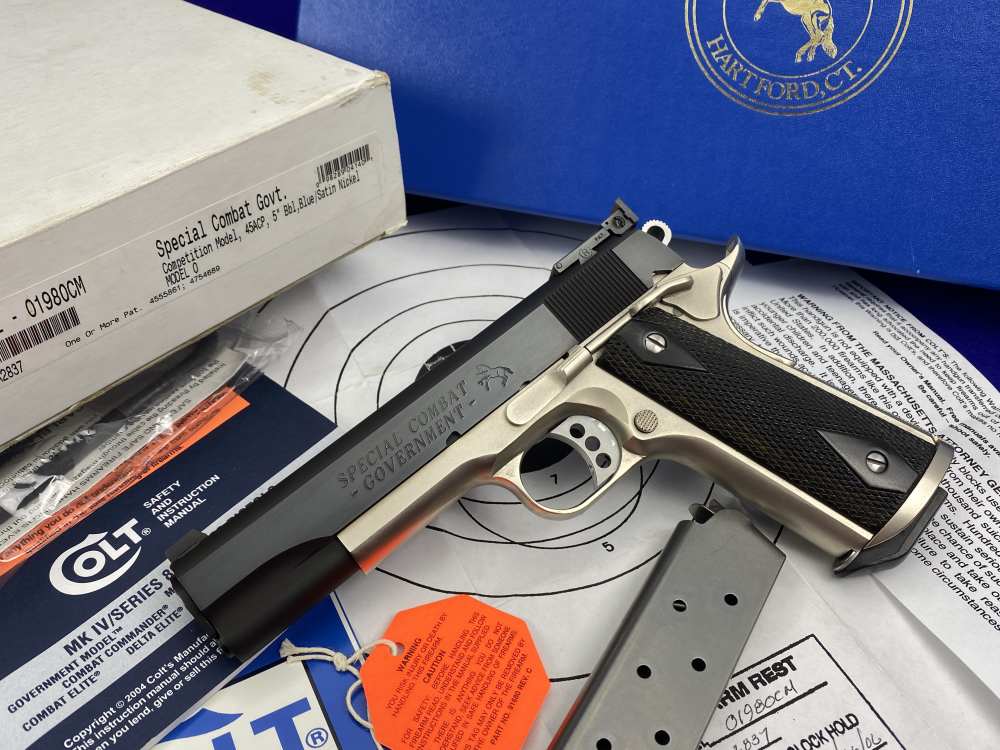 Colt Special Combat Government E-Nickel Two-Tone .45ACP *RARE CUSTOM SHOP*-img-0
