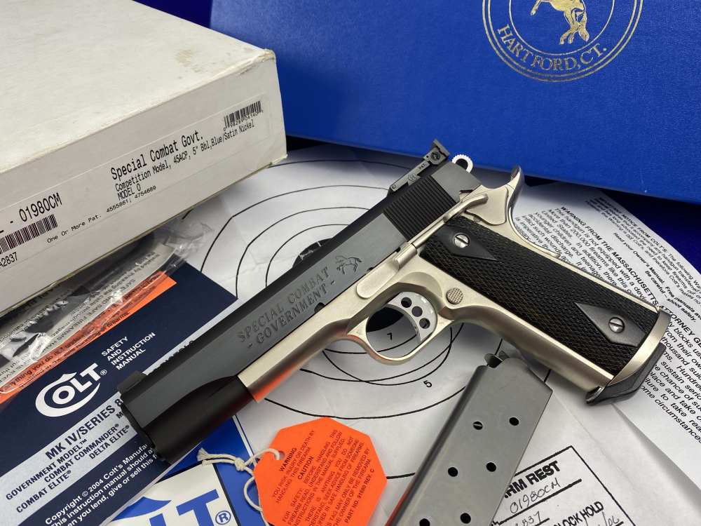 Colt Special Combat Government E-Nickel Two-Tone .45ACP *RARE CUSTOM SHOP*-img-3
