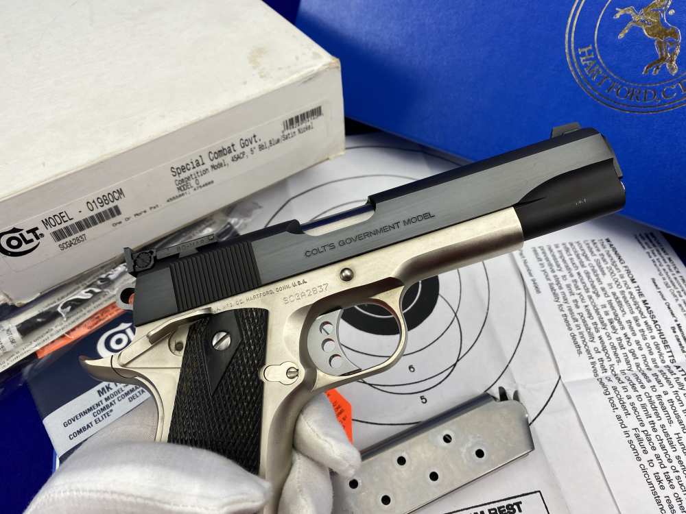 Colt Special Combat Government E-Nickel Two-Tone .45ACP *RARE CUSTOM SHOP*-img-33