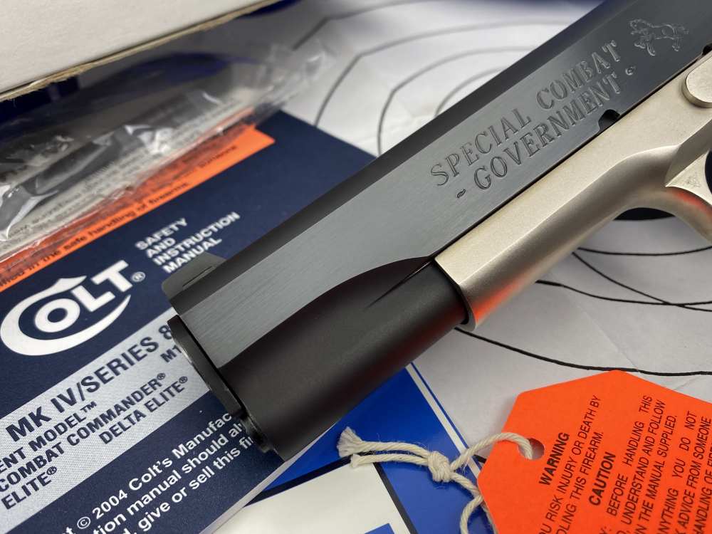 Colt Special Combat Government E-Nickel Two-Tone .45ACP *RARE CUSTOM SHOP*-img-9