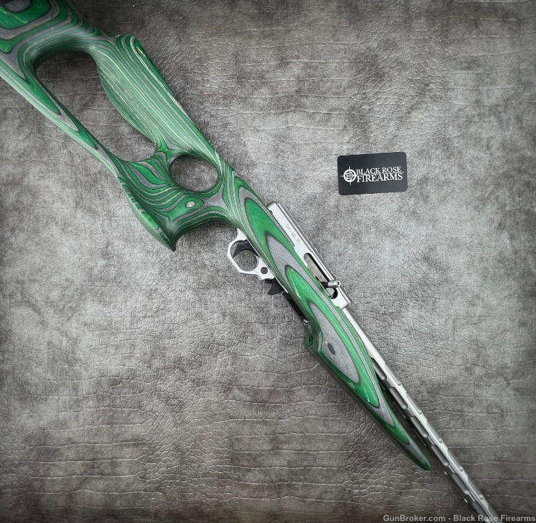 Volquartsen IF-5 .22LR Rifle w/ Green Lightweight Thumbhole Stock-img-0