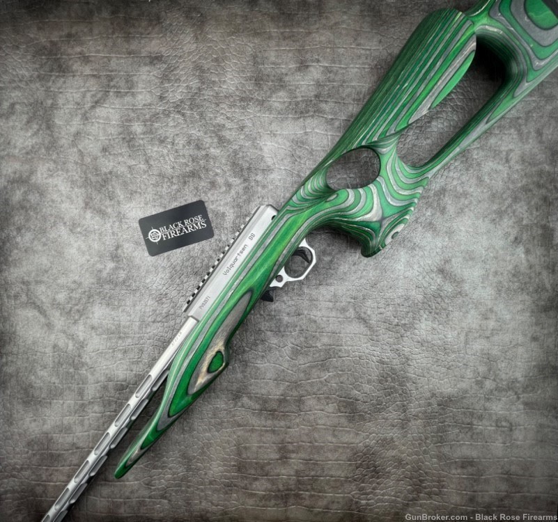 Volquartsen IF-5 .22LR Rifle w/ Green Lightweight Thumbhole Stock-img-8