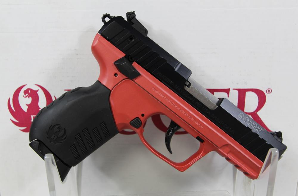 NIB RUGER SR22P TWO TONE BLK/RED RIMFIRE PISTOL 22LR, 3.5" BRL 10 RND 03622-img-2