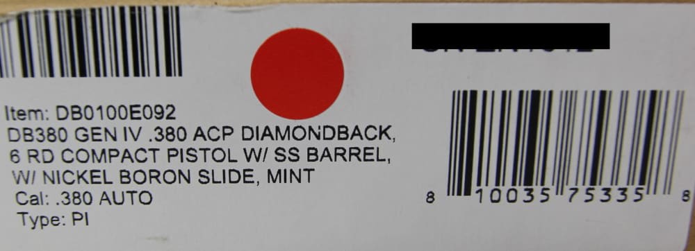 NIB DIAMONDBACK DB380 TWO TONE PISTOL, 380 ACP, 2.8" BRL, 6 RND DB0100E092-img-4
