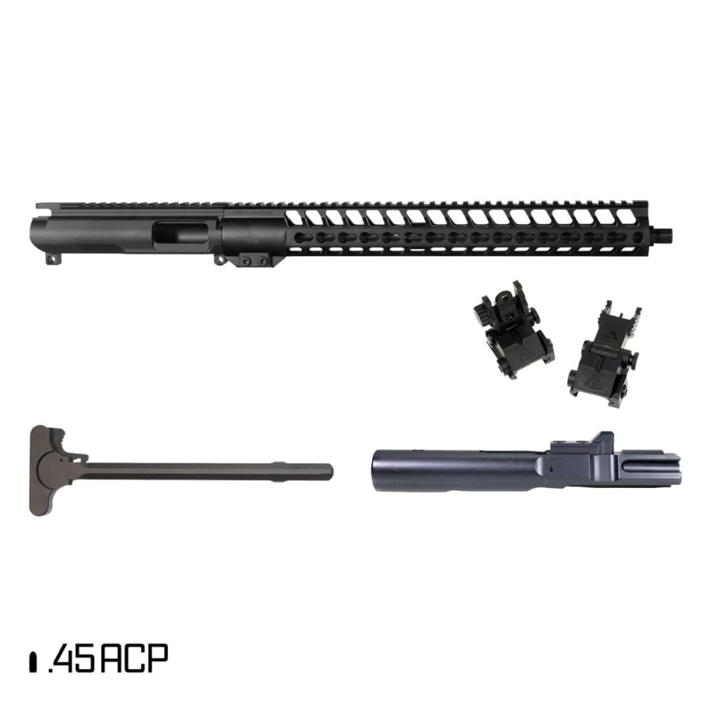 AR15 16" 45 ACP Rifle Complete Upper - BCG & Charging Handle-img-0