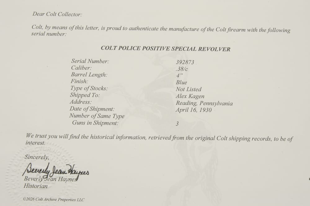 Colt Police Positive Special .38 Spl. Stunning Near Mint 1930 mfg. NO RES. -img-4