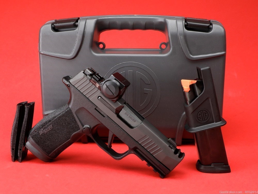 Sig P365 XMacro Comp Romeo-X Red Dot NIB 2x17rd Mags Free2-Day NoCCfee-img-0