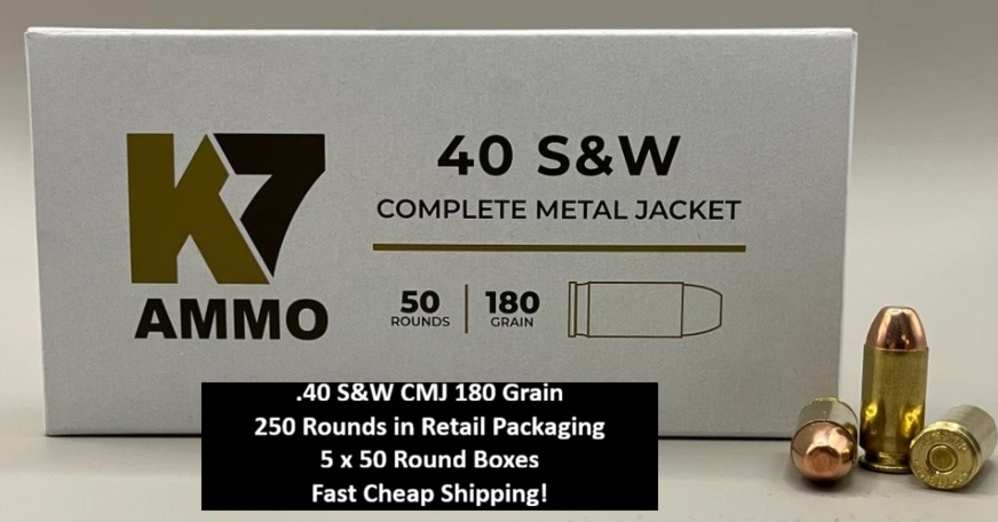 40 S&W 180 Grain RNFP CMJ ammunition, 250 round pack.-img-0