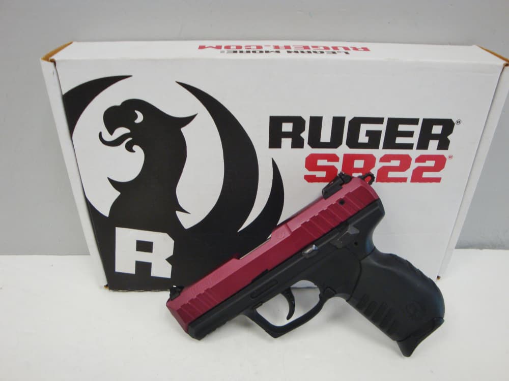 Ruger Model SR22P Semi-Auto .22LR Pistol Plum Slide LIKE NEW!-img-0