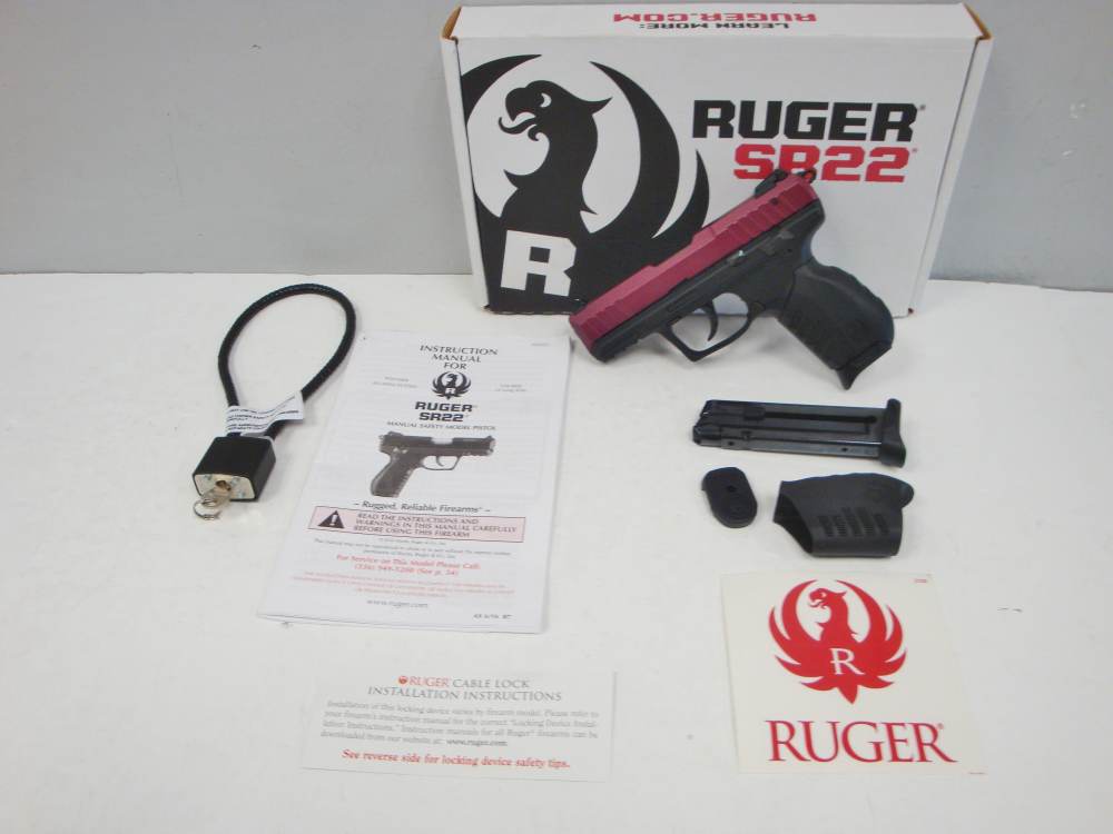 Ruger Model SR22P Semi-Auto .22LR Pistol Plum Slide LIKE NEW!-img-2