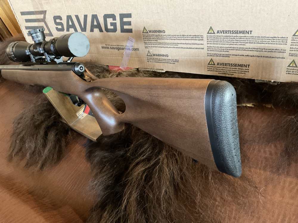 Savage Arms 17 B Series Timber 17 HMR 10+1 18"Thrd, 3x12-40 Scope NIB Sale -img-4